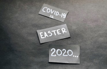concept coronavirus background for Easter celebrations 