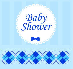 Baby Shower Card Design Vector Art.  Decorative backgrounds for boys and girls