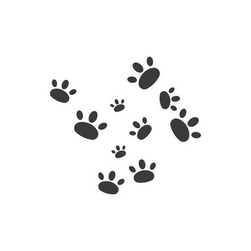 paw vector  icon of pet illustration design