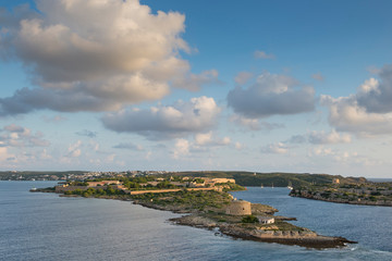 Mahon / Spain 28.09.2015.Panoramic view of the city of Mahon