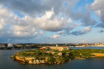 Obraz premium Mahon / Spain 28.09.2015.Panoramic view of the city of Mahon