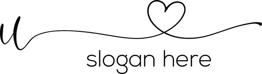 letter U  logo vector signature design