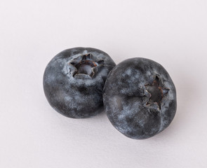 blueberries with mint isolated on a white background