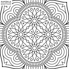 Flower Mandala. Coloringbook page template