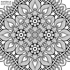 Flower Mandala. Coloringbook page template