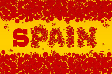 Illustration idea for the deadly Covid-19 spread throughout Spain.