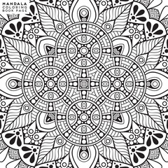 Flower Mandala. Coloringbook page template