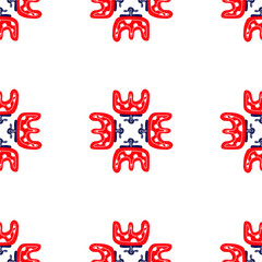 Scandinavian folk art.background of flowers.seamless pattern. Norwegian flower ornament in vector. Flat-style illustration on a white background.for wrapping, Wallpaper, fabric, tableware design.