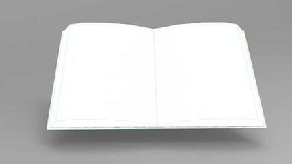 3d illustration of the open book