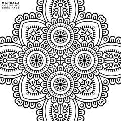 Flower Mandala. Coloringbook page template