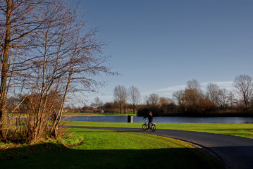 Obraz premium PISTA CICLABILE A ZAANDAM IN OLANDA