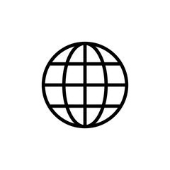 Earth vector icons set. global communication icon set. Globe and earth planet icon set. isolated on white background.