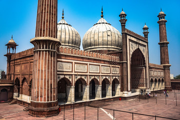 Naklejka premium The fabulous mosque Jama masjid, in Old Delhi, India.