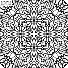 Flower Mandala. Coloringbook page template