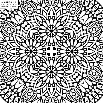 Flower Mandala. Coloringbook page template
