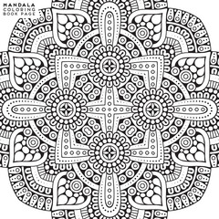 Flower Mandala. Coloringbook page template