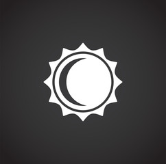 Sun related icon on background for graphic and web design. Creative illustration concept symbol for web or mobile app
