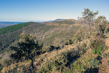 Laderas en los Montes de Toledo. Madrid. España.