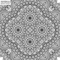 Flower Mandala. Coloringbook page template