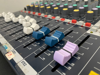 mixing console for music studio concept 