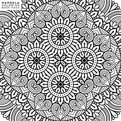 Flower Mandala. Coloringbook page template