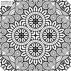 Flower Mandala. Coloringbook page template