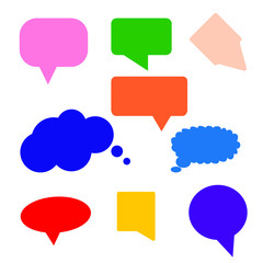 Speech bubble icon set. Vector illustration