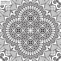 Flower Mandala. Coloringbook page template