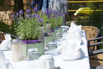 Wedding table setting