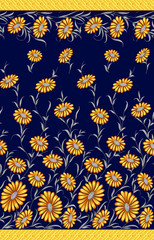 Naklejka na ściany i meble Beautiful floral pattern with nevi background