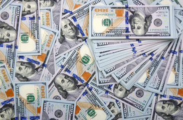 Money background of dollar banknotes
