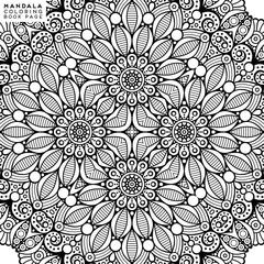 Flower Mandala. Coloringbook page template
