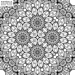 Flower Mandala. Coloringbook page template