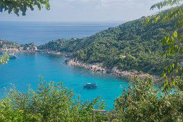 panoramic view of beach from the top, Thailand	