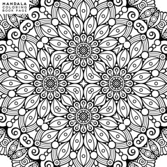 Flower Mandala. Coloringbook page template