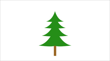 Flat forest tree nature plant. collection green trees icon
