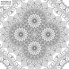 Flower Mandala. Coloringbook page template