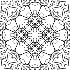 Flower Mandala. Coloringbook page template