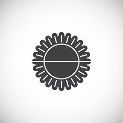 Sun related icon on background for graphic and web design. Creative illustration concept symbol for web or mobile app