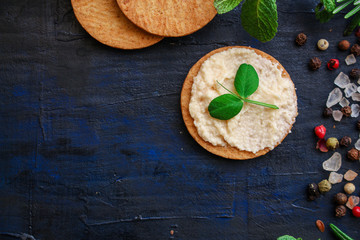 cod roe seafood semi-finished, caviar codfish Menu concept. food background. top view copy space for text