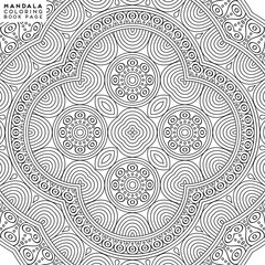 Flower Mandala. Coloringbook page template