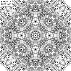 Flower Mandala. Coloringbook page template