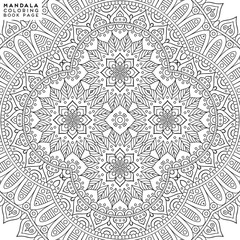 Flower Mandala. Coloringbook page template