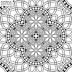 Flower Mandala. Coloringbook page template
