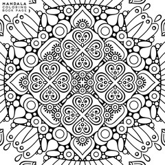 Flower Mandala. Coloringbook page template