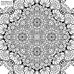 Flower Mandala. Coloringbook page template