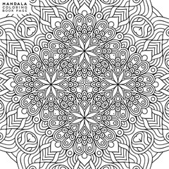 Flower Mandala. Coloringbook page template