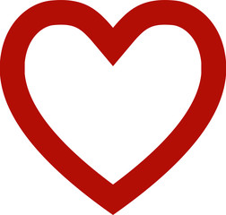 Love icon Simple heart symbol 