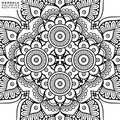 Flower Mandala. Coloringbook page template