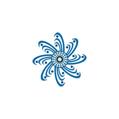 Aboriginal art dots painting icon logo design